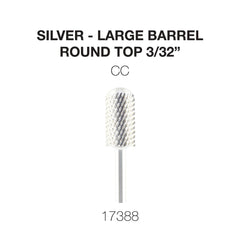 Cre8tion Silver Carbide- Large Barrel-Round Top- 3/32"