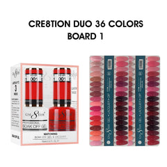 Cre8tion Matching Color - 36 colors Board 1 #01-#36 w/ 2 Color Chart