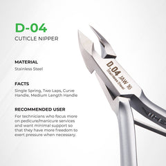 NGHIA Cuticle Nipper - D-04 (Stainless Steel)