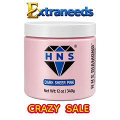 HNS DARK SHEER PINK NAIL POWDER 12 OZ