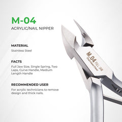 NGHIA Nail/Acrylic Nipper - M-04 (Stainless Steel)
