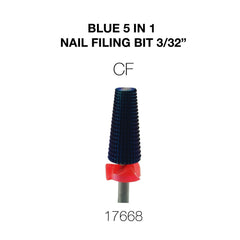 Cre8tion Blue 5 in 1 Nail Filing Bit 3/32"
