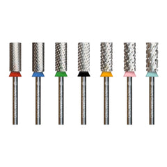 HNS DIAMOND NAIL DRILL BITS 3/32" LARGE BARREL CROSS CUT (SILVER)