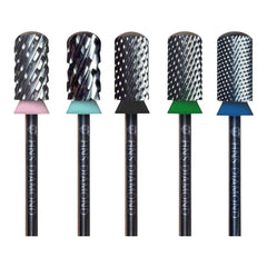 HNS DIAMOND NAIL DRILL BITS 3/32"SAFETY SMOOTH ROUND TOP CARBIDE (SILVER)