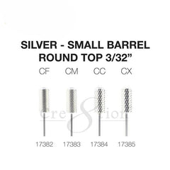 Cre8tion Silver Carbide- Small Barrel-Round Top- 3/32"