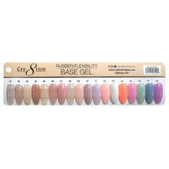 Cre8tion Color Chart - Rubber Base/Biab Gel Collection 18 Colors