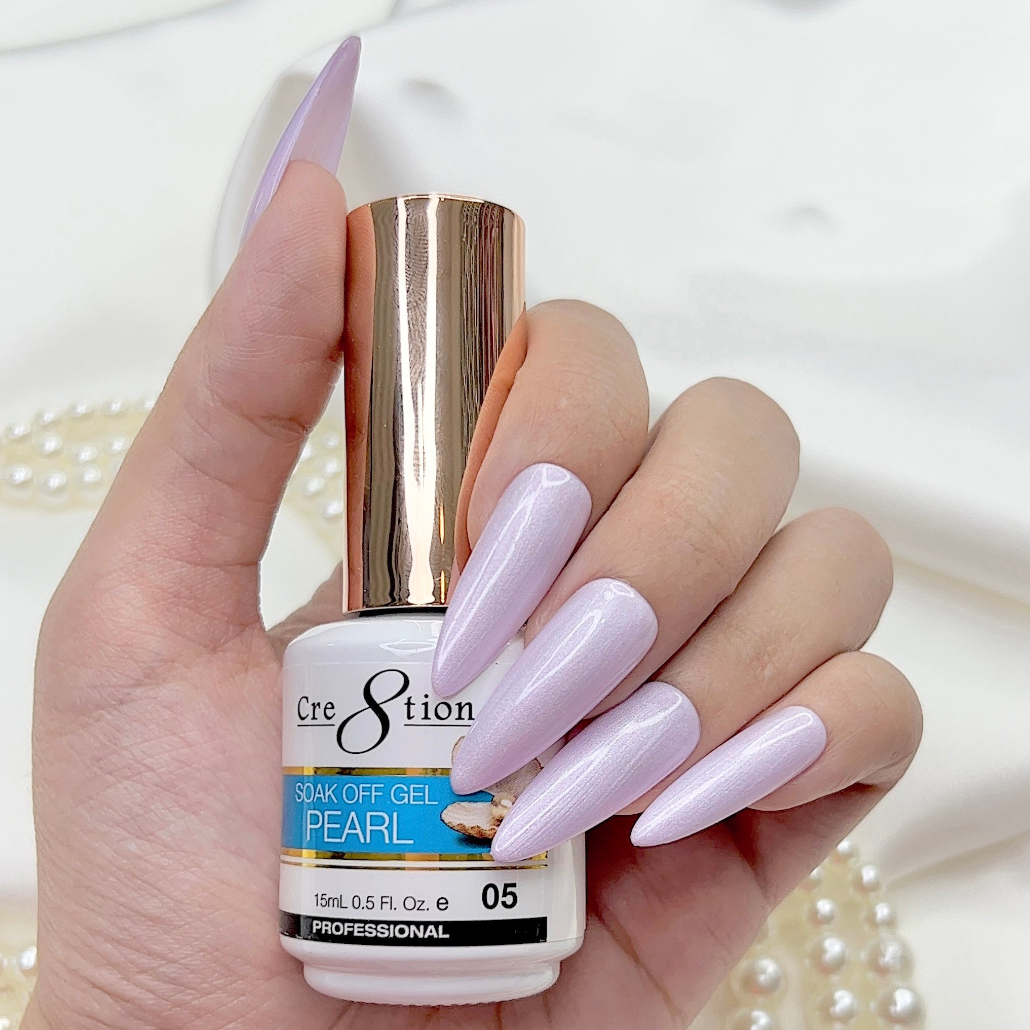 Cre8tion Pearl Gel 0.5oz - Full Set 18 colors w/ 1 Color Chart
