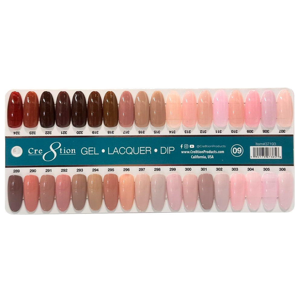Cre8tion Color Chart - Matching 3 in 1 - 324 colors - Pick 1
