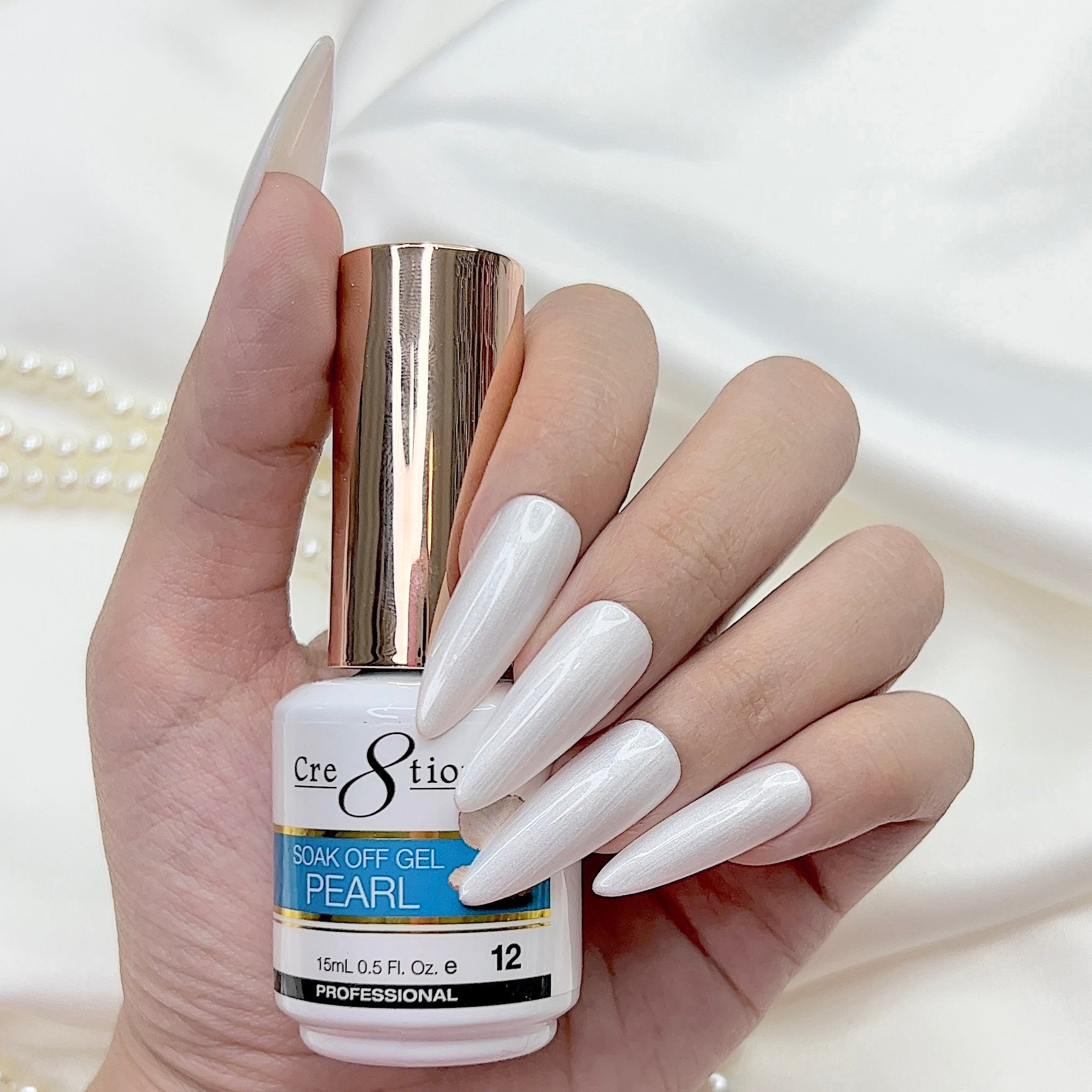 Cre8tion Pearl Gel 0.5oz - Full Set 18 colors w/ 1 Color Chart