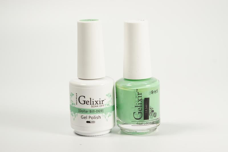 Gelixir Nail Polish Gel & Matching Lacquer Dollar Bill 1 PK #069