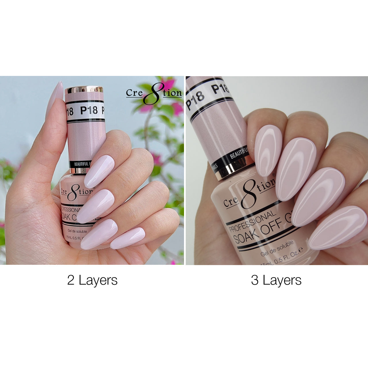 Cre8tion Gel - French Collection 0.5oz - P18  Pink
