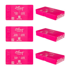 21Sweet Nail Up Soft Gel Tip Box,Round, Natural, 602 pcs [50% Off]