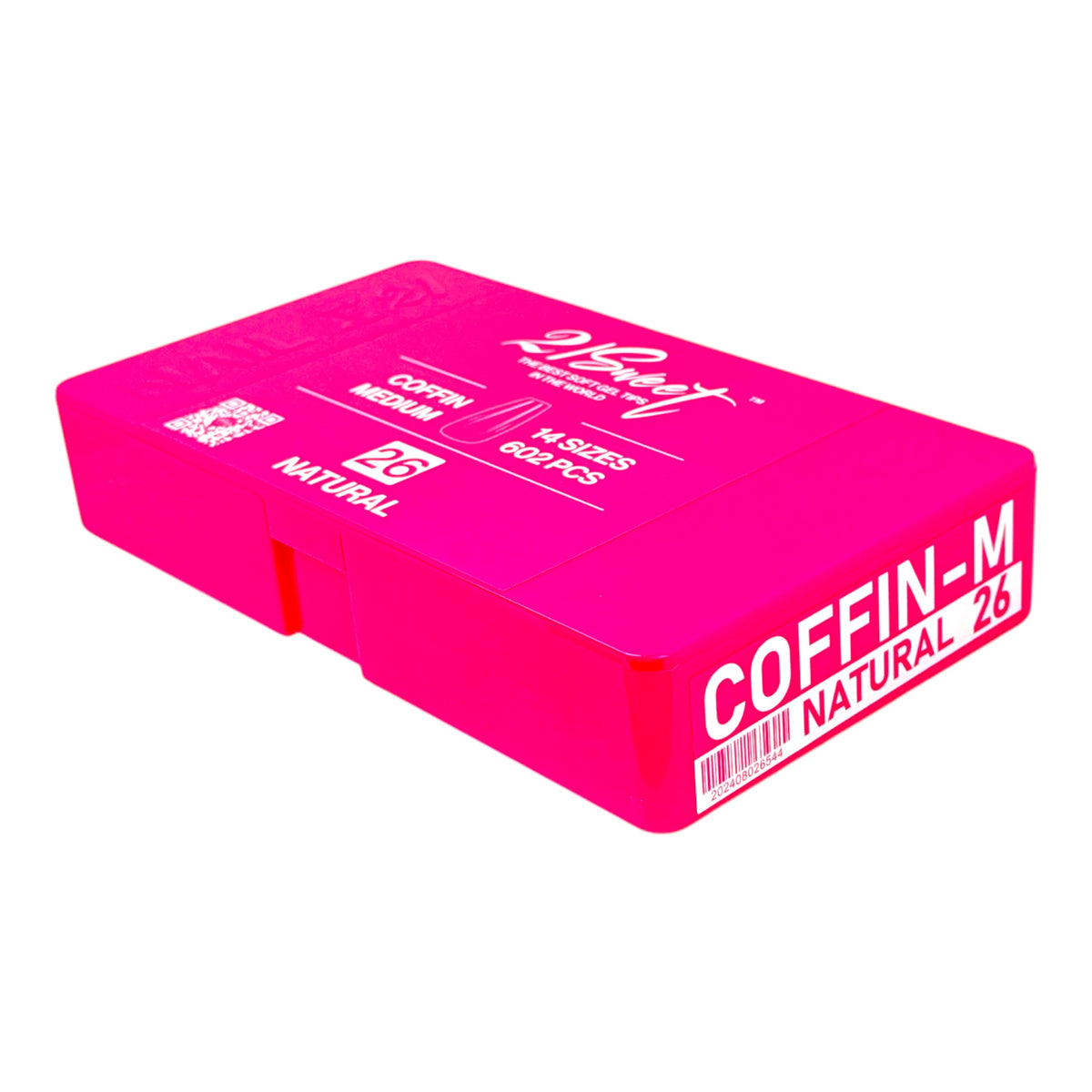 21Sweet Soft Gel Tip Box, Coffin, Medium, Natural, 602 pcs [50% Off]