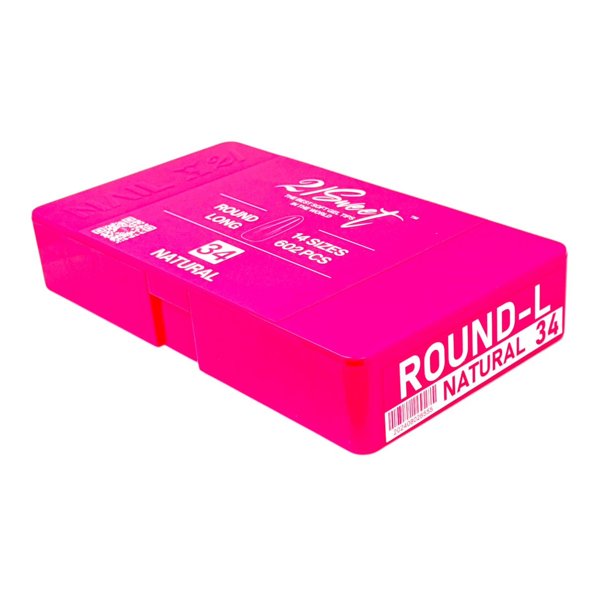 21Sweet Nail Up Soft Gel Tip Box, Long, Natural, 602 pcs [50% Off]