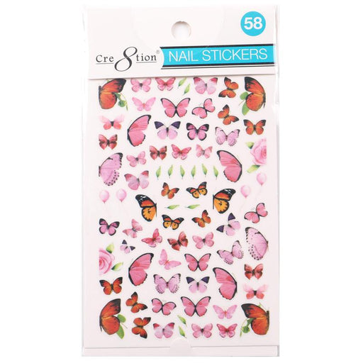 Cre8tion Nail Art Sticker Butterfly (42 Styles)