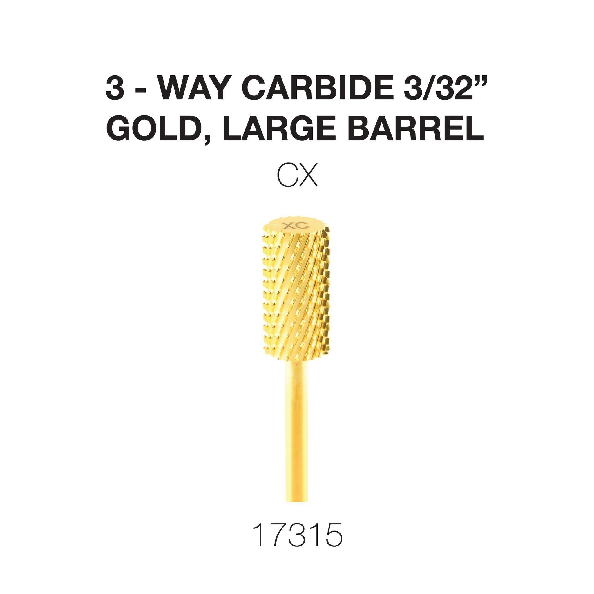Cre8tion 3-Way Carbide Gold, Large Barrel 3/32"
