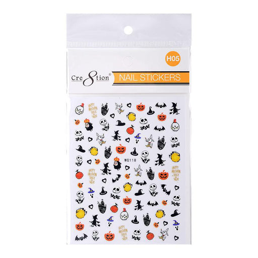 Cre8tion Nail Art Stickers - Halloween (14 Styles)