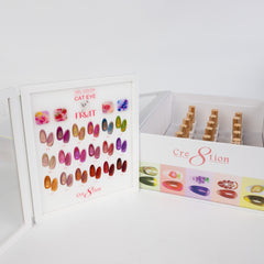 Cre8tion Cat Eye Fruits Kit - 18 Colors (#202 - #219) w/ 1 Acrylic Booklet & 2 Magnet Tools
