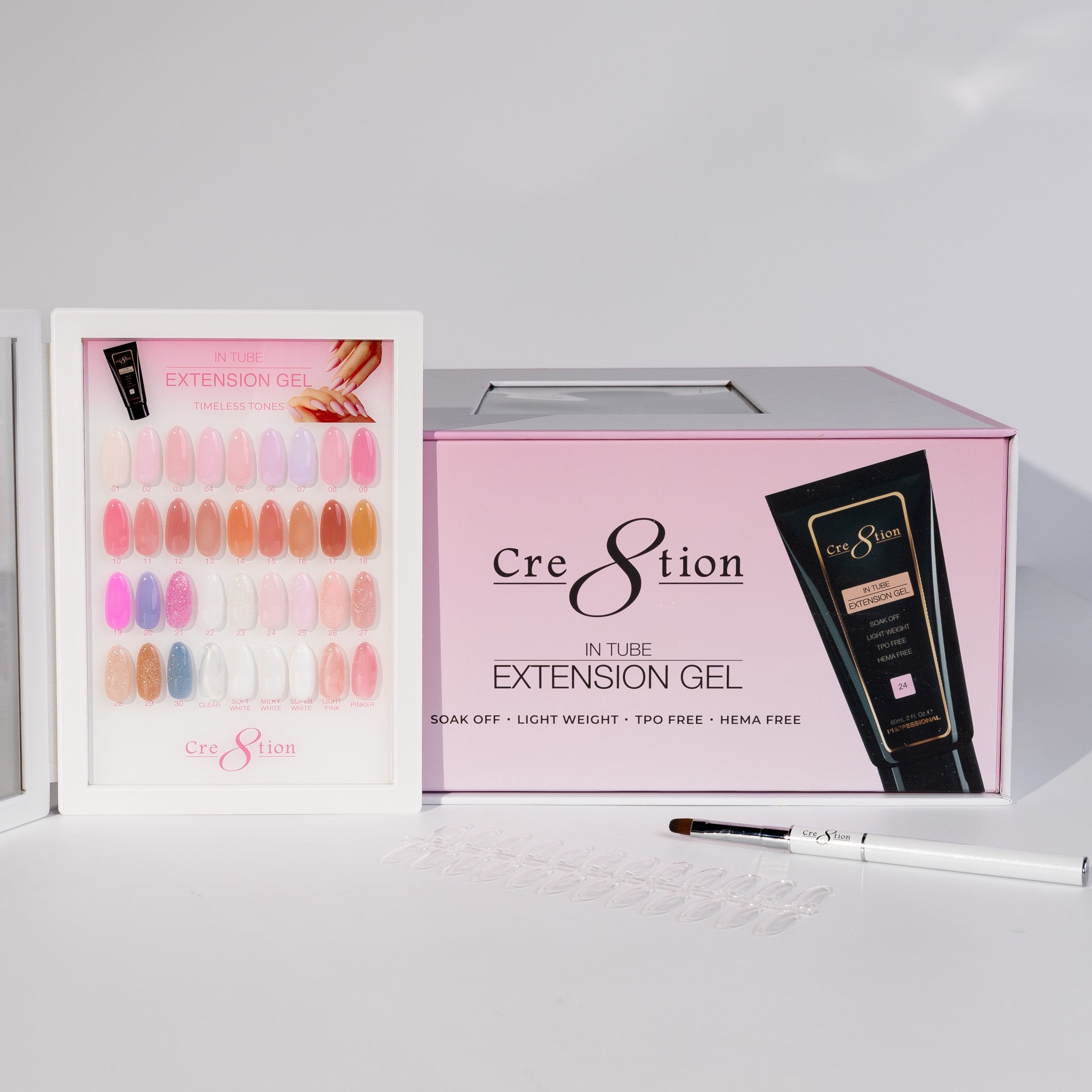 Cre8tion Poly Gel-Extension Gel In Tube 2oz - 36 Color Kit