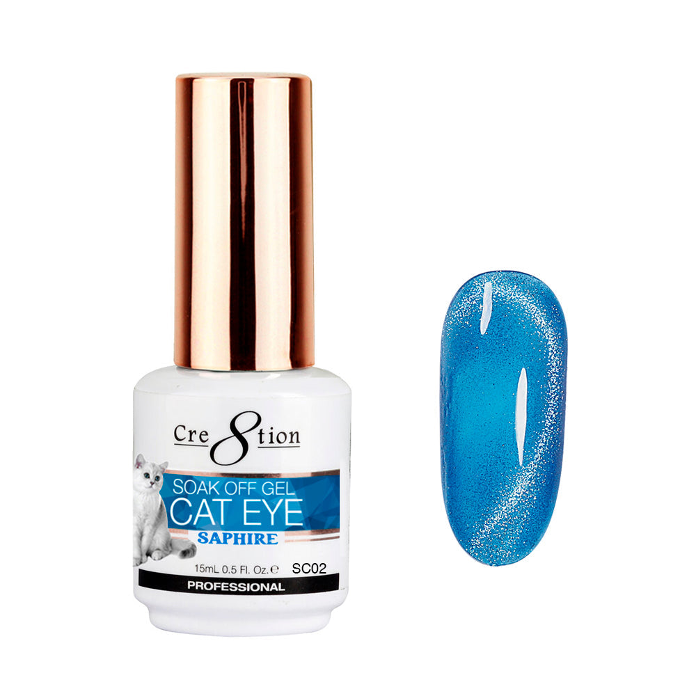 Cre8tion Saphire Cat Eye Gel 0.5oz 140