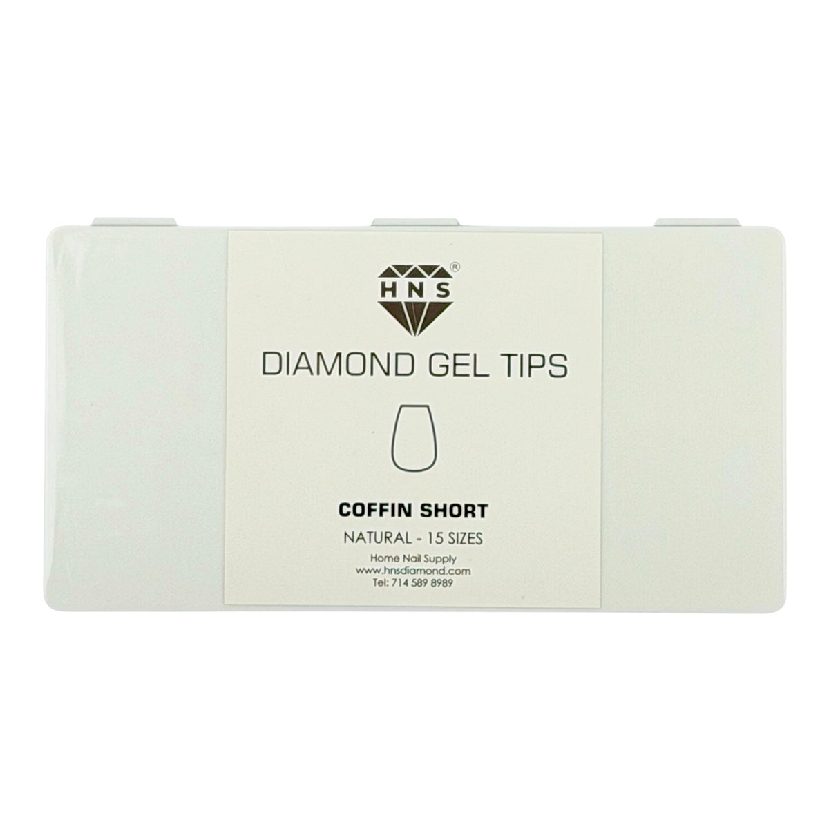 HNS DIAMOND GEL TIPS COFFIN
