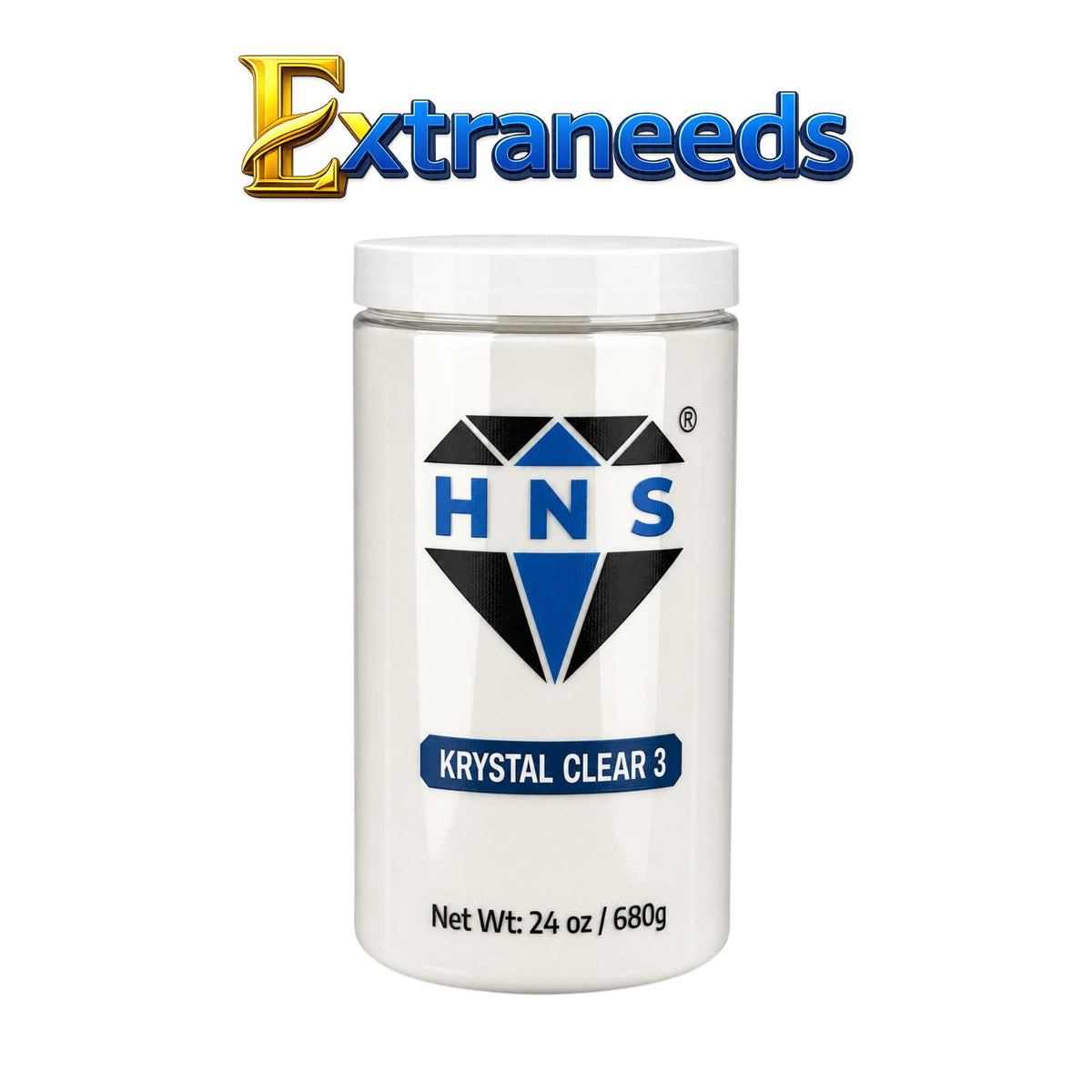 HNS KRYSTAL CLEAR 3 NAIL POWDER 24 OZ