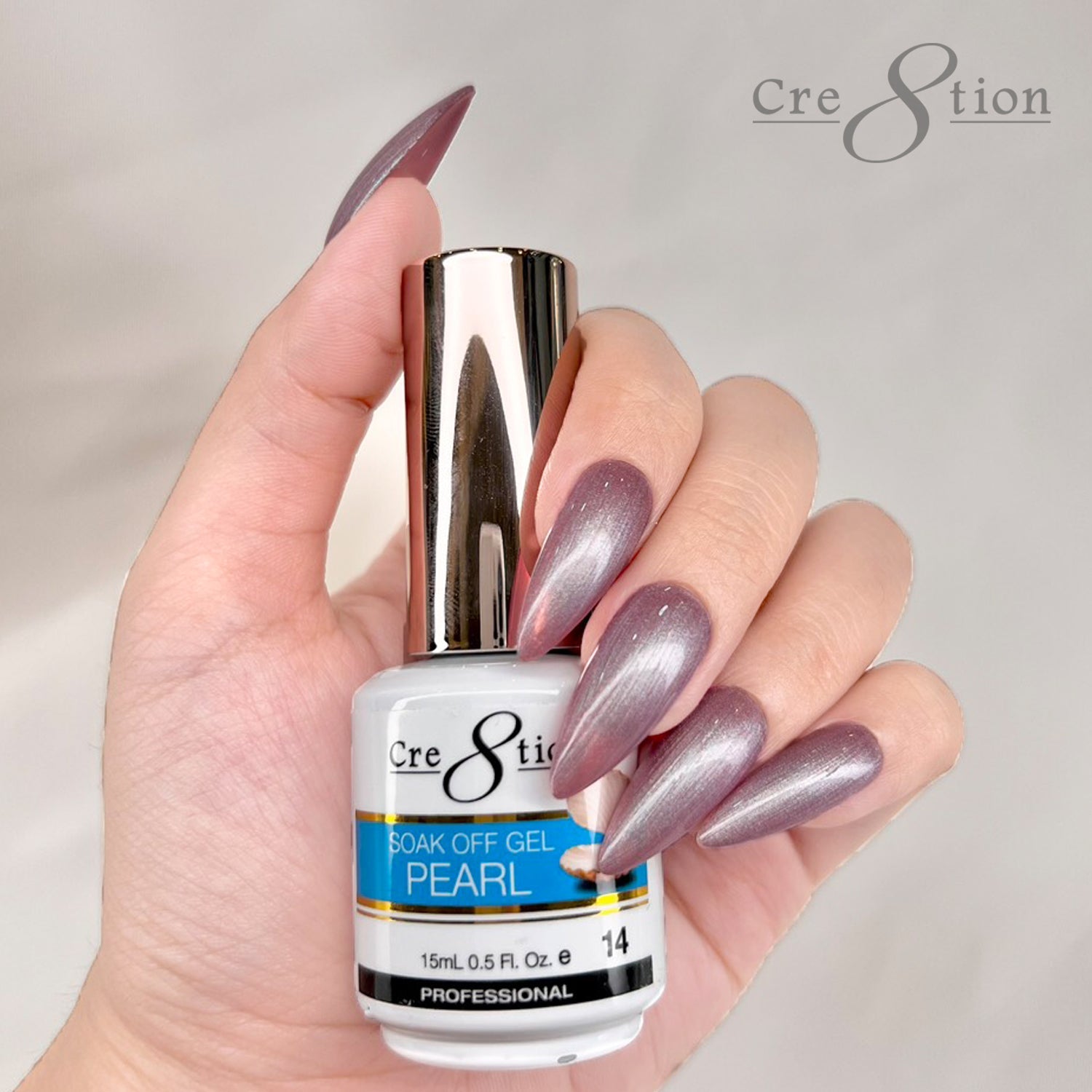 Cre8tion Pearl Gel 0.5oz - Full Set 18 colors w/ 1 Color Chart