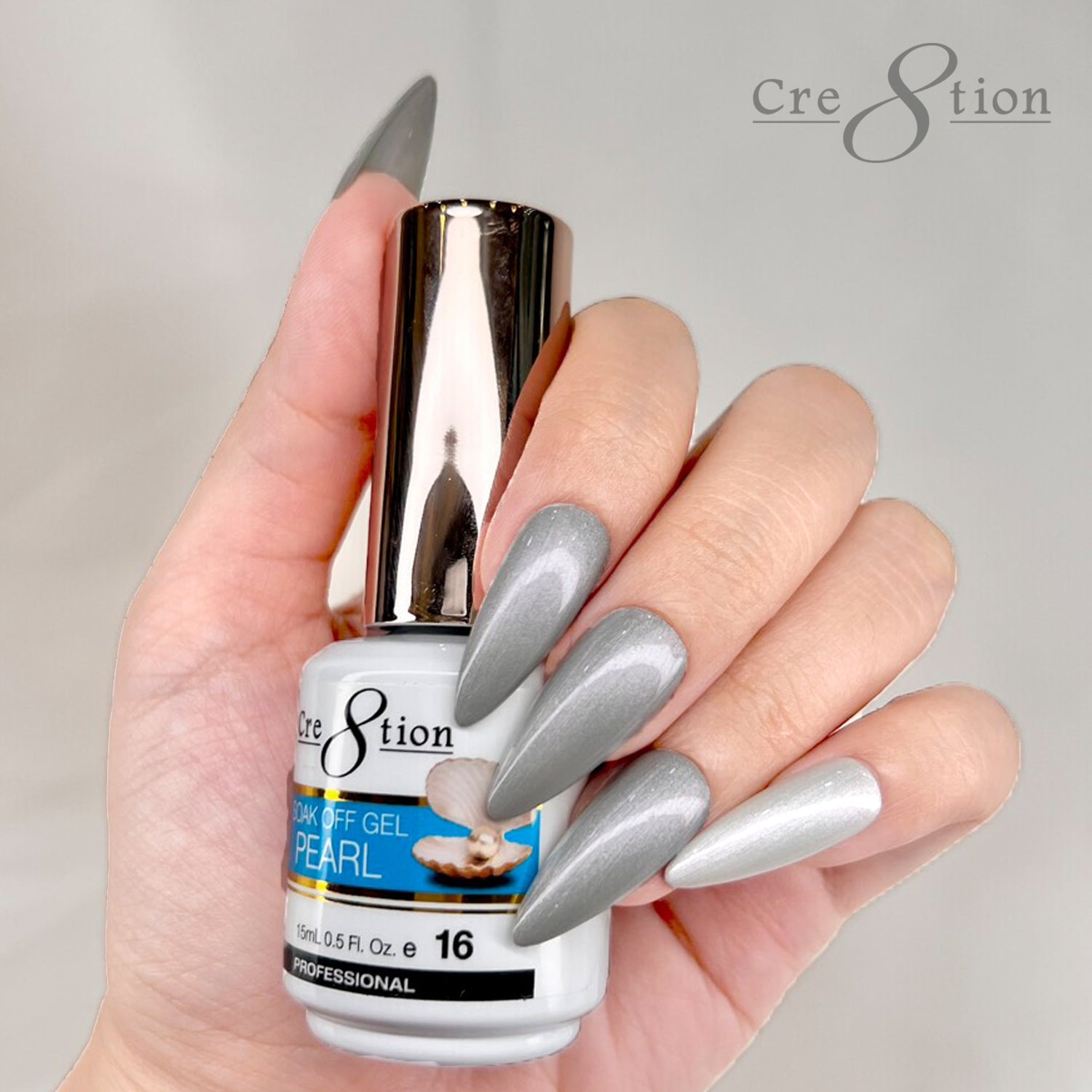 Cre8tion Pearl Gel 0.5oz - Full Set 18 colors w/ 1 Color Chart