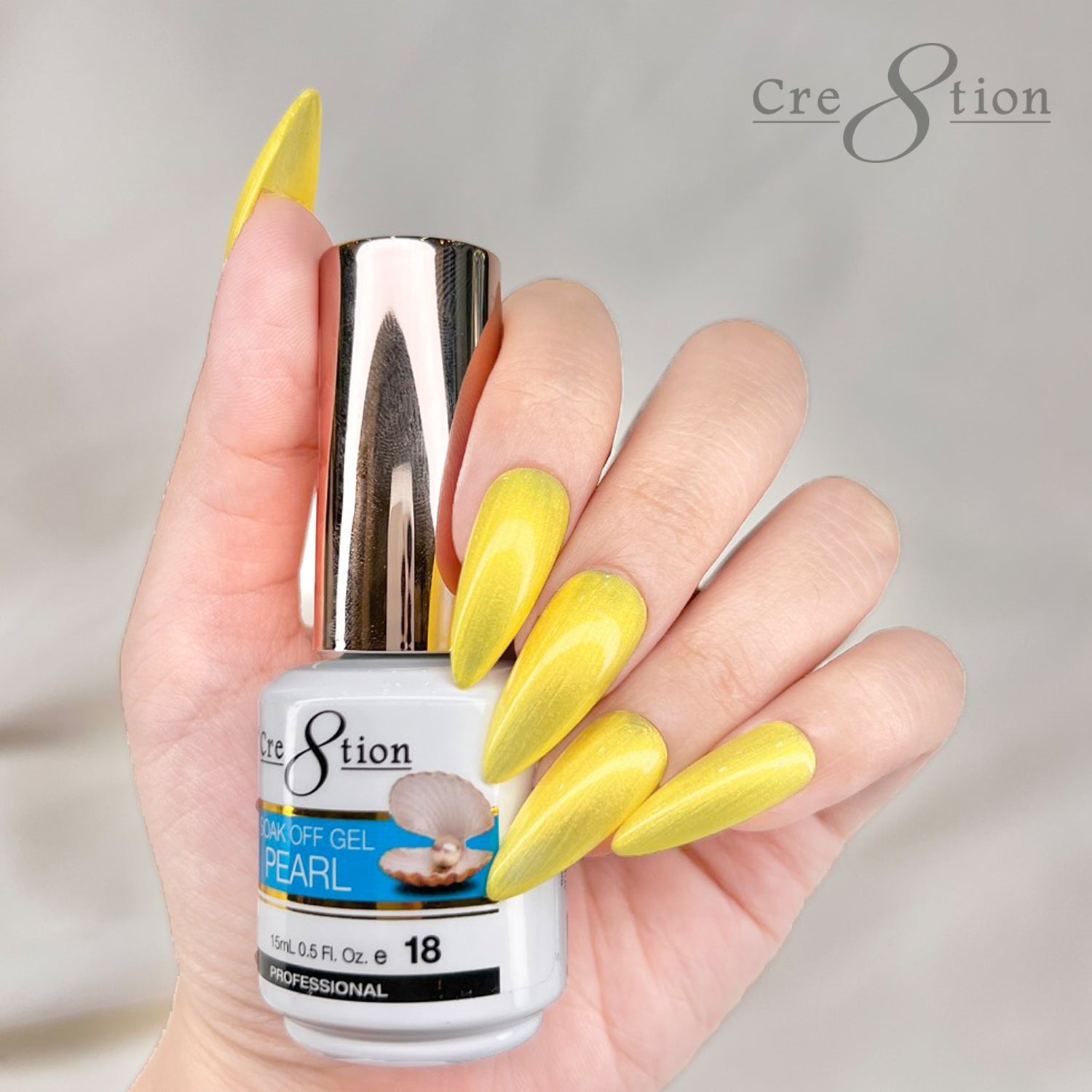 Cre8tion Pearl Gel 0.5oz - Full Set 18 colors w/ 1 Color Chart