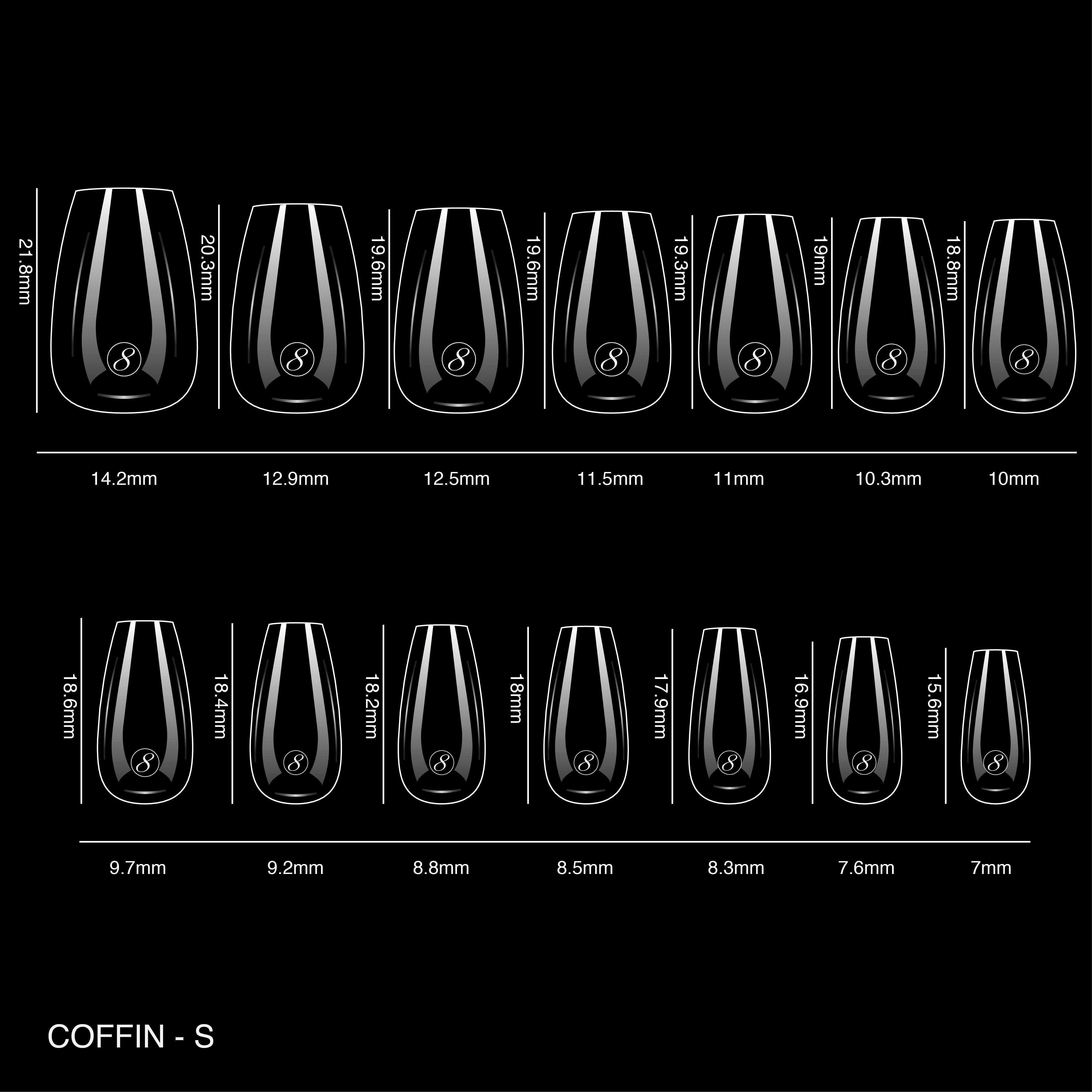 Cre8tion Soft Gel Tips - COFFIN