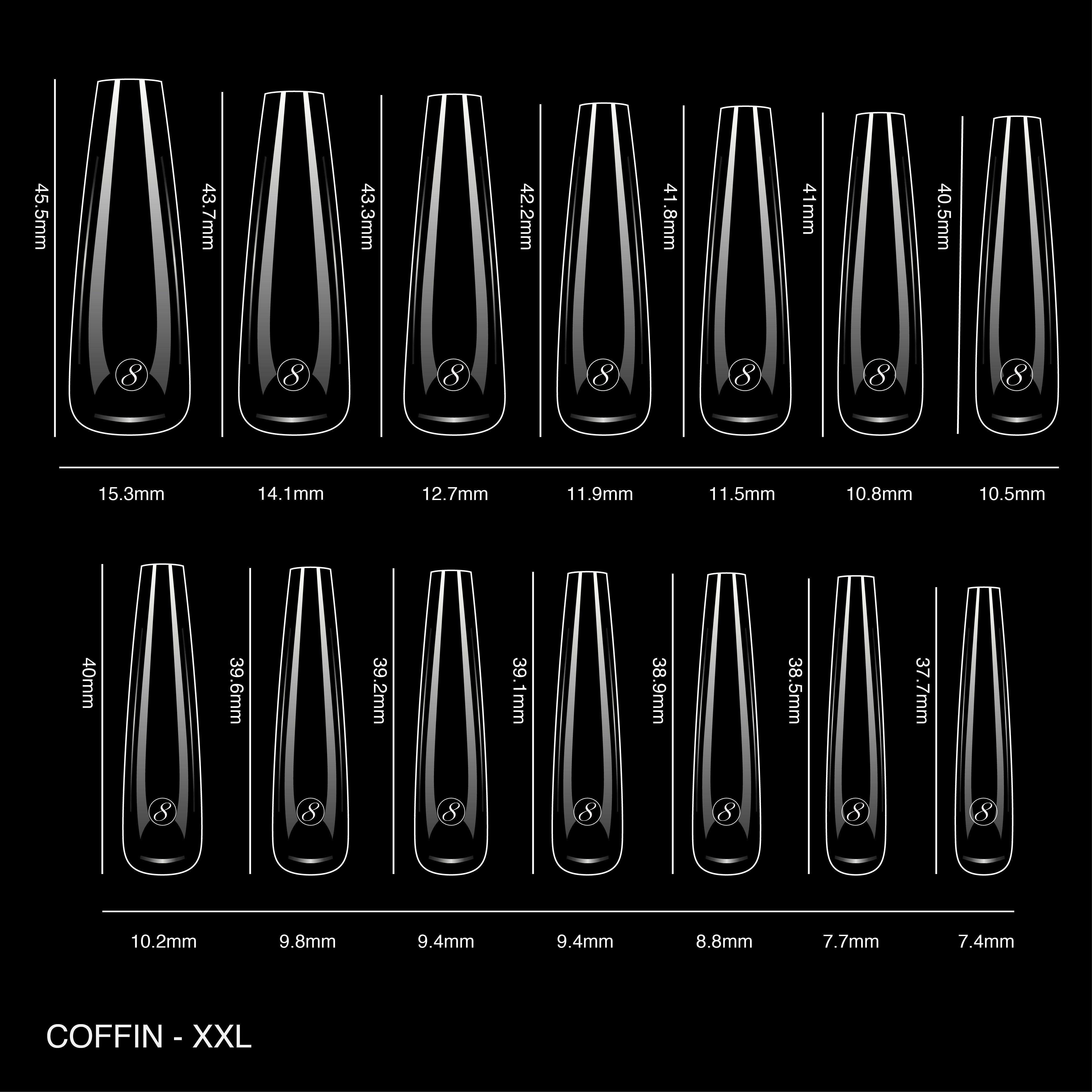 Cre8tion Soft Gel Tips - COFFIN