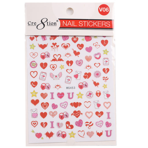 Cre8tion Nail Art Sticker Valentine (12 Styles)