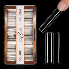 Cre8tion Special Shape Tip Square Clear - Extra Extra Long