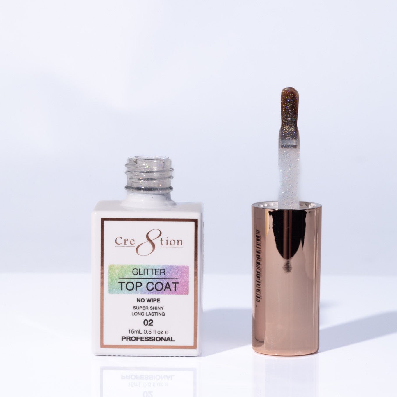 Cre8tion Glitter Top Coat 0.5oz 01