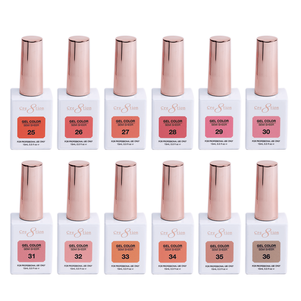 Cre8tion Hema Free Semi-Sheer Collection 0.5oz - 72 Color Kit
