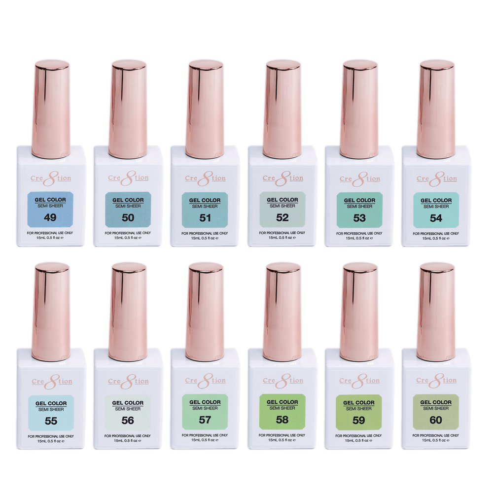 Cre8tion Hema Free Semi-Sheer Collection 0.5oz - 72 Color Kit