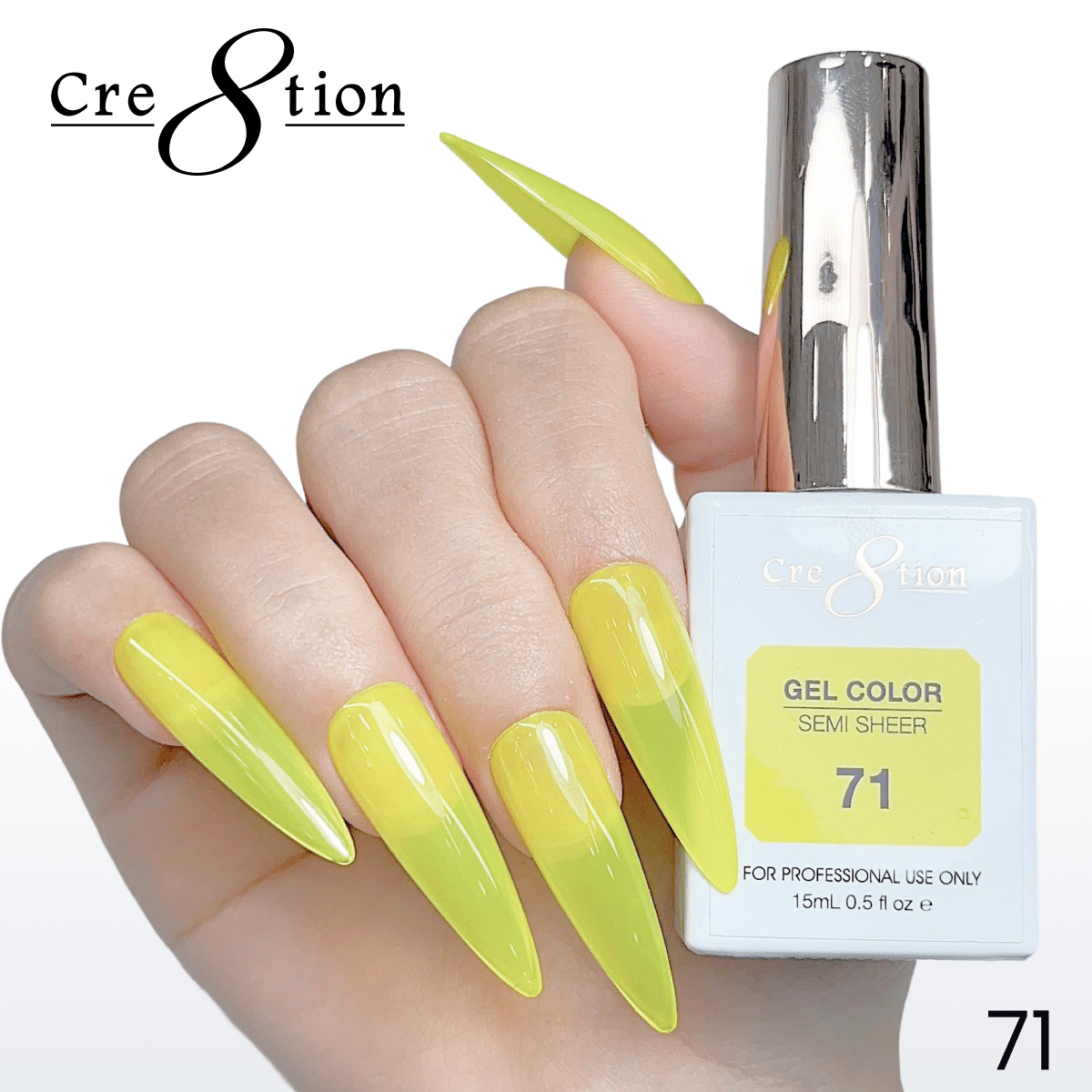 Cre8tion Hema Free Semi-Sheer Collection 0.5oz - Neon Series