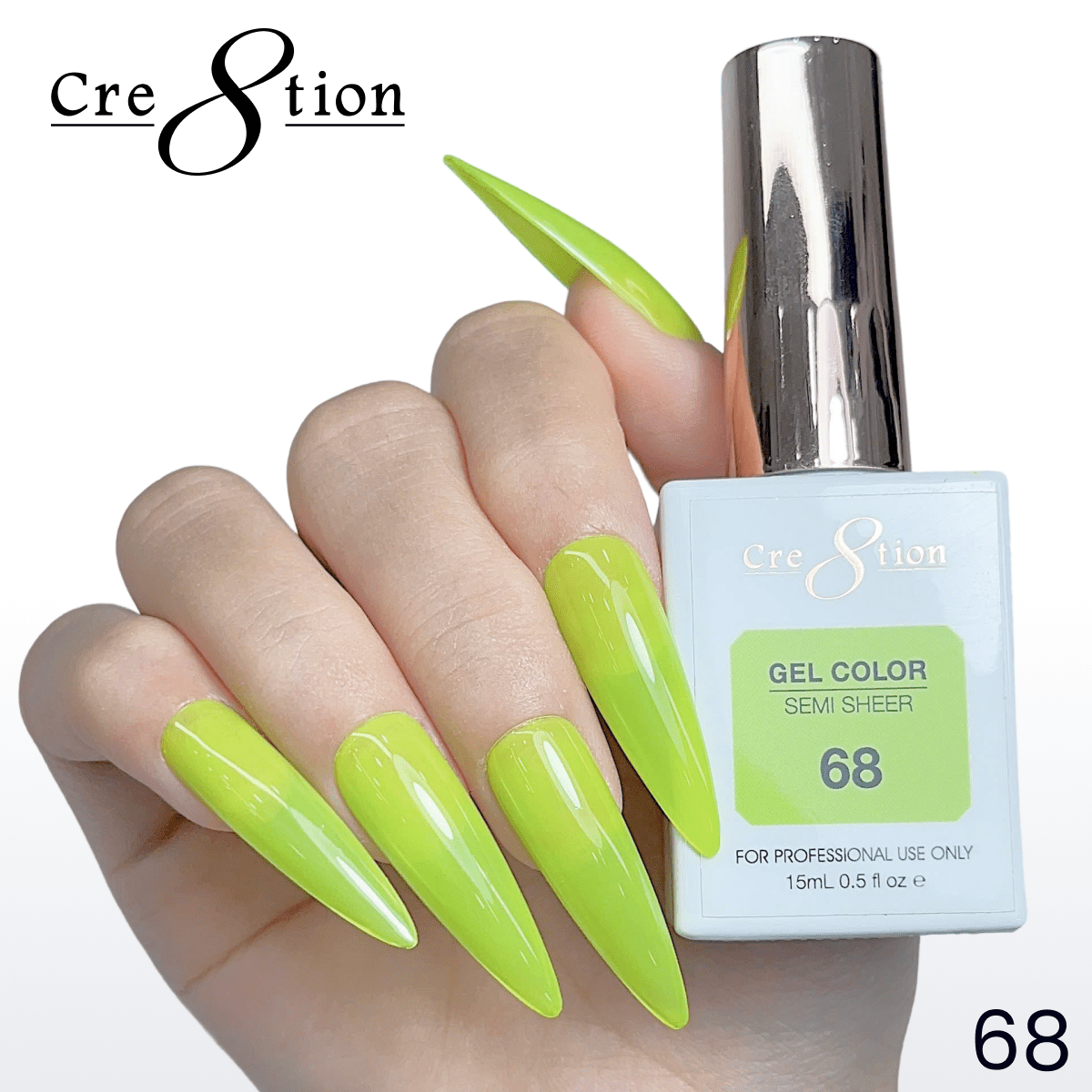Cre8tion Hema Free Semi-Sheer Collection 0.5oz - Neon Series
