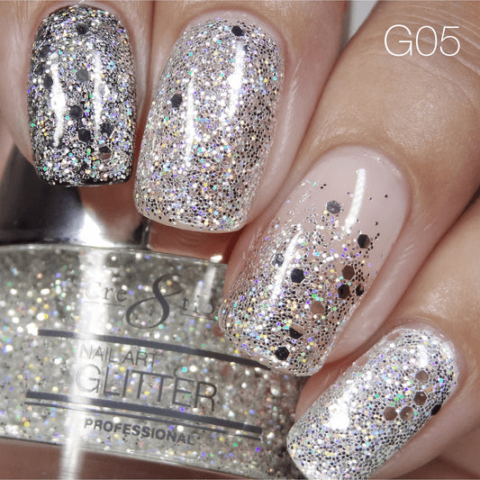 Cre8tion Nail Art Glitter 0.5oz - STARLIGHT Collection
