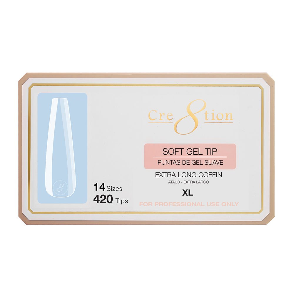 Cre8tion Soft Gel Tips - COFFIN